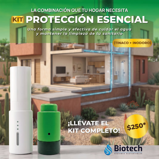 Kit Antisarro y Desinfectante para Tinaco e Inodoro | Protección 10 Meses | Biotech